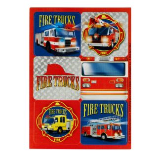 Fire Trucks Sticker Sheets