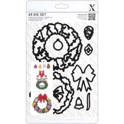 Xcut A5 Die Set 9/pkg  Lucy Cromwell At Christmas Wreath