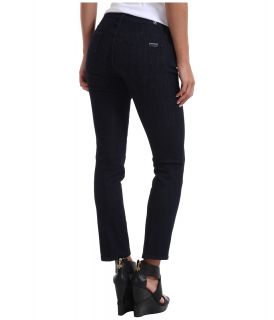 7 For All Mankind Slim Straight in Slim Illusion Rinse Womens Jeans (Black)