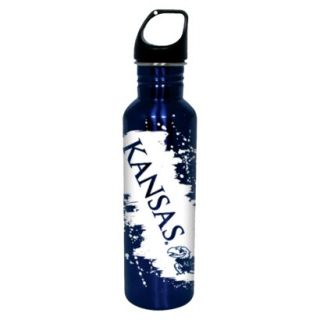 NCAA Kansas Jayhawks Water Bottle   Blue/White (26 oz.)