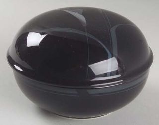 Mikasa Opus Black Round Box with Lid, Fine China Dinnerware   Galleria,Calla Lil