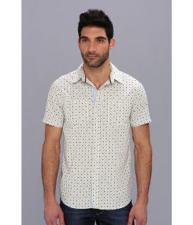 Request Brook   S/S Dot Shirt Mens Short Sleeve Button Up (Beige)