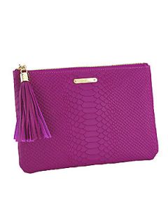 GiGi New York Python Embossed All In One Leather Clutch