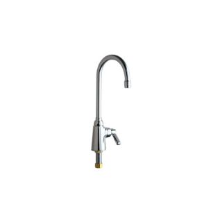 Chicago Faucets 350CP Chicago Faucet SingleHandle Sink Faucet with 51/4 Gooseneck Swing Spout Chrome