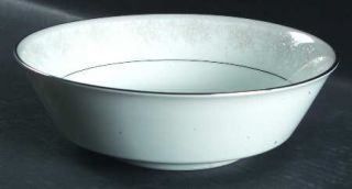 Noritake Misty 9 Round Vegetable Bowl, Fine China Dinnerware   White/Gray Flora