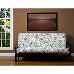 Spotted Black And White Animal Print 6 inch Deep Queen size Futon Cover