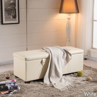 Castillian Collection Classic Buckled Storage Bench Ottoman