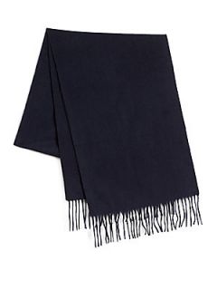  Collection Solid Cashmere Scarf   Navy