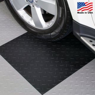 BlockTile Garage Flooring Interlocking Diamond Top Tiles   27 Pack Gray  