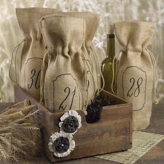 Hortense B. Hewitt Burlap Wine Bag Table Numbers, 21 30