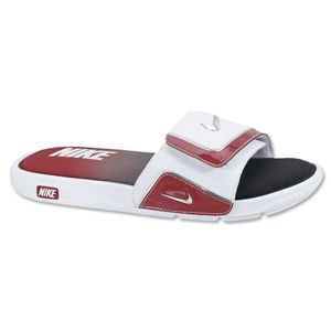 Nike Comfort Slide 2 Sandal (White/Sport Red)