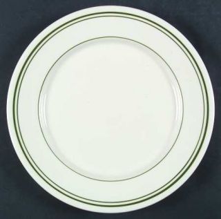 Lynns China Green Band Dinner Plate, Fine China Dinnerware   Superstone, Green