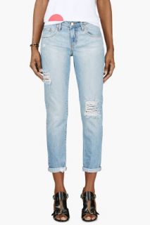 Nobody Blue Distressed Beau Jeans