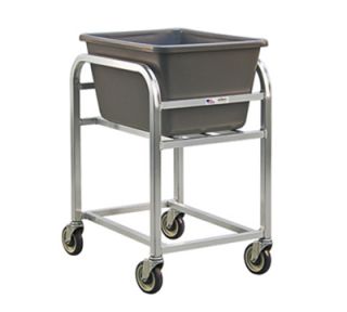 New Age Bulk Cart w/ 2.25 Bushel Capacity & (4)5 in Stem Casters, All Welded Aluminum