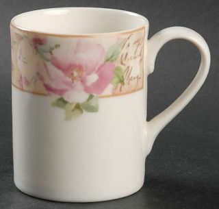 Royal Doulton Poetic Rose Mug, Fine China Dinnerware   Floral On Writing   Every