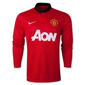 Nike Manchester United 13/14 LS Home Soccer Jersey