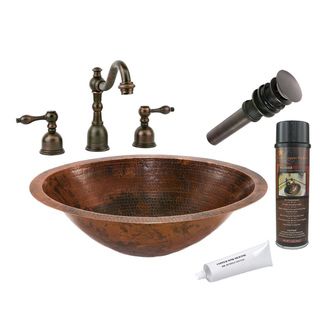 Premier Copper Products Oil rubbed Bronze Bathroom Sink Faucet And Package (Oil Rubbed BronzeDown Pipe Width 1.25 inchesOverall Length 8.625 inchesThread Length 2.75 inchesInstallation Type Compression ThreadedWax detailsMade From Bees WaxHard Water 
