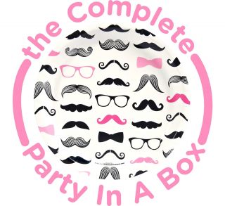Pink Mustache Party Packs