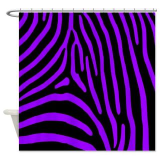  Purple and Black Zebra Stripes Shower Curtain  Use code FREECART at Checkout