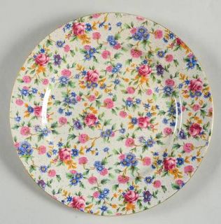 Royal Winton Old Cottage Chintz (Pre 1960,Cream) Luncheon Plate, Fine China Dinn
