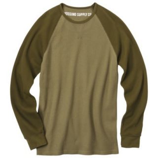 Mossimo Supply Co. Mens Long Sleeve Thermal   Olive Green Combo S
