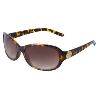 Merona Plastic Rectangle Sunglasses with Button Accent   Tortoise