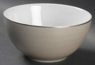 Crate & Barrel China Luster Coupe Cereal Bowl, Fine China Dinnerware   Cream,Tau