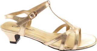 Womens Annie Edie   Gold Smooth Strappy Shoes