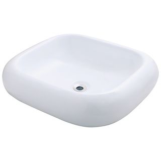 Polaris Sinks P001vw White Pillow Top Porcelain Vessel Sink