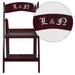 FlashFurniture Hercules Series Personalized Resin Folding Chair with Vinyl Pa