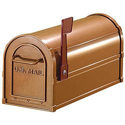 Salsbury Copper Finish Heavy duty Rural Mailbox (Copper finish4800 series1/8 inch thick diecast aluminum front door and rear cover )