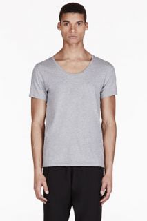 Acne Studios Heathered Grey Basic T_shirt