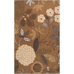 Harlequin Hand tufted Brown Diego Martin Floral Wool Rug (9 X 12)