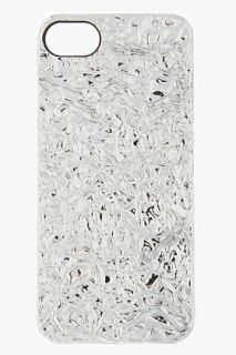 Marc By Marc Jacobs Silver Crinkled Foil Iphone 5 Case