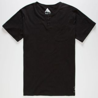 Pippen Mens Pocket Henley Black In Sizes Small, Large, X Large, Medium F