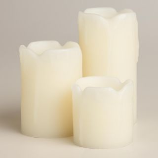 Mini Melted LED Candles, Set of 3   World Market