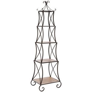 Safavieh Corby 4 level Etegere (CherryMaterials Wood, ironFinish CherryDimensions 70.9 inches high x 19.3 inches wide x 16.5 inches deepAssembly Required )