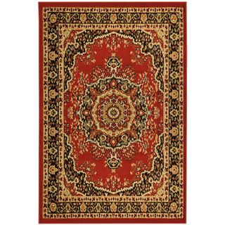 Paterson Collection Oriental Medallion Red Area Rug (5x 7)