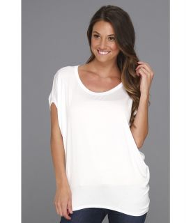 Culture Phit Polley Modal Drape Top Womens T Shirt (White)