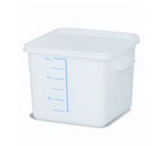 Rubbermaid 6 qt Square Storage Container   Poly White