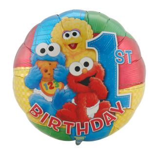Sesame Beginnings 1st Birthday Foil Balloon