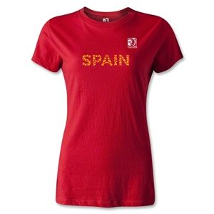 FIFA Confederations Cup 2013 Womens Spain T Shirt (Red)