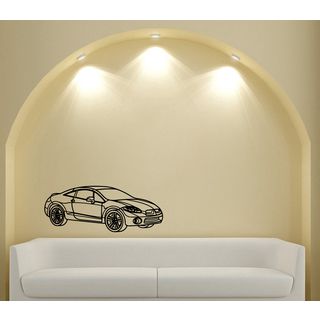 Mitsubishi Eclipse Smooth Speed Vinyl Wall Decal (Glossy blackEasy to applyDimensions 25 inches wide x 35 inches long )