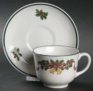 Johnson Brothers Victorian Christmas (Made In England) Footed Cup & Saucer Set