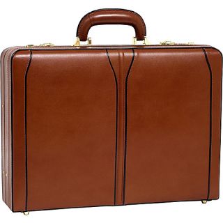 Turner Leather Expandable Attache Case Brown   McKlein USA Non Wheel
