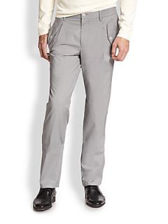 Emporio Armani Light Cotton Trousers   Medium Grey