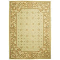 Indoor/ Outdoor Beaches Natural/ Terracotta Rug (67 X 96) (IvoryPattern GeometricMeasures 0.25 inch thickTip We recommend the use of a non skid pad to keep the rug in place on smooth surfaces.All rug sizes are approximate. Due to the difference of monit