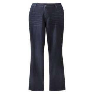Pure Energy Womens Plus Size Bootcut Denim Jeans   Dark Blue Corazon 22W