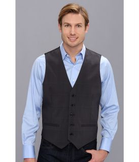Calvin Klein YD Glen Plaid Tech Poplin Vest Mens Vest (Gray)
