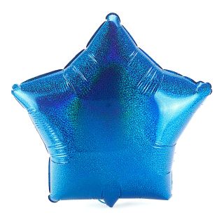 Blue Prismatic Star Foil Balloon
